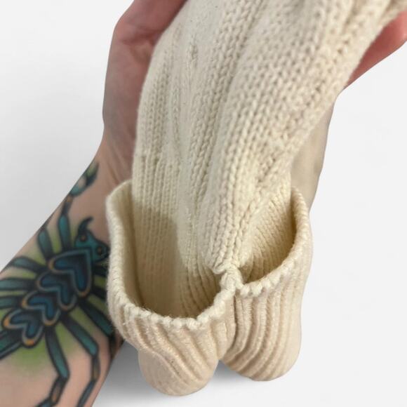 Vintage Polo Ralph Lauren Sport Cream Turtleneck Cable Knit Sweater - Picture 5 of 8